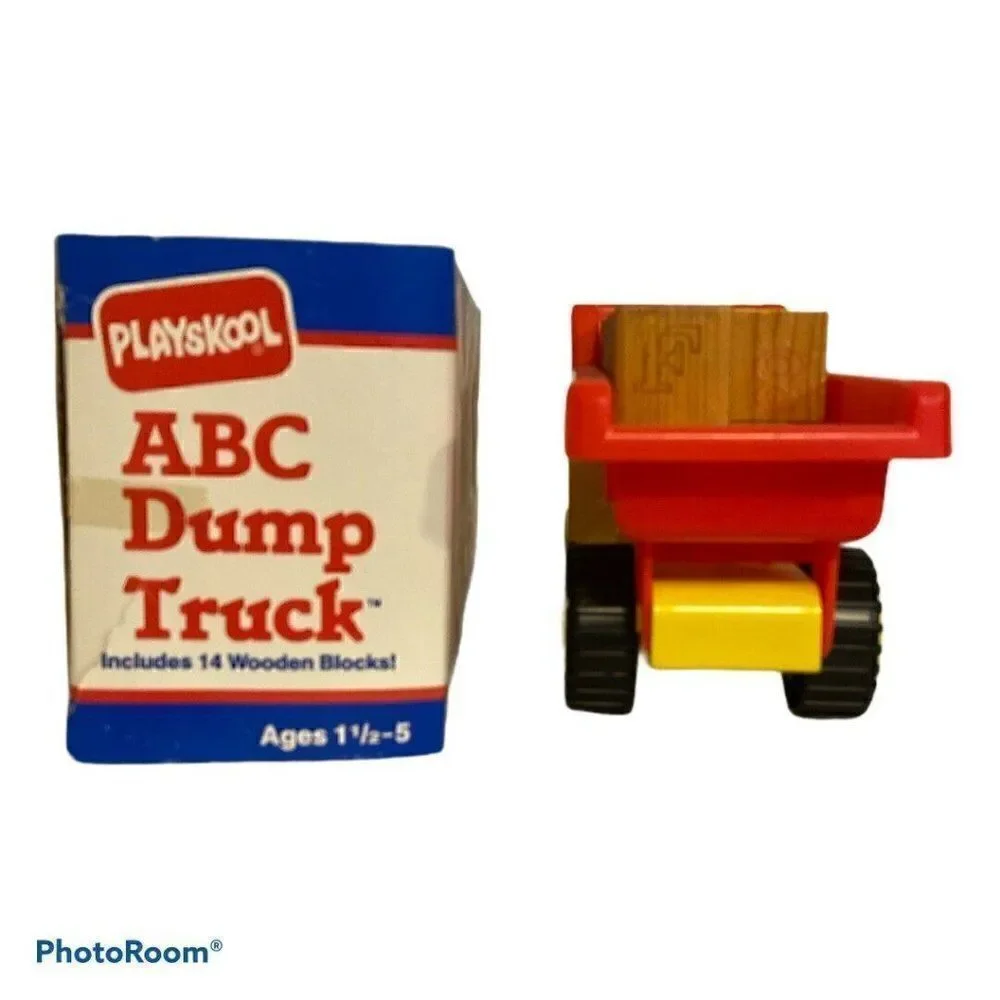 Playskool Plastic ABC Dump Truck & Wooden Blocks